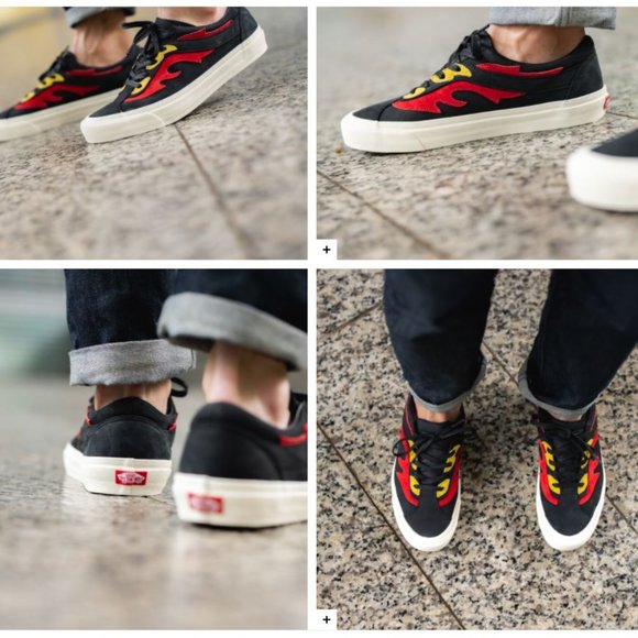 Vans Bold Ni Flame Thrower Nubuck Skate Shoes Women's Size 6.5 Ultracush Sole - Picture 8 of 13